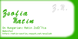 zsofia matin business card